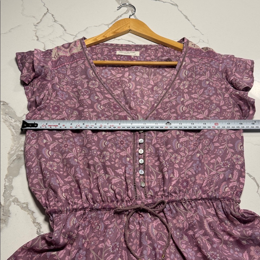 Spell Floral lavender romper- size Medium - Picture 8 of 10